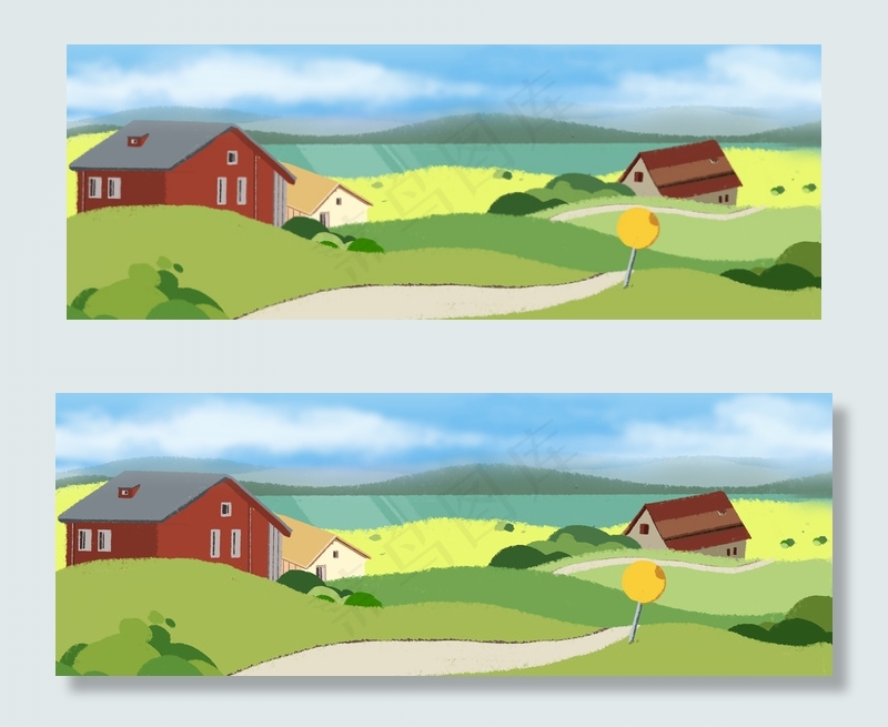 最美乡村海报背景