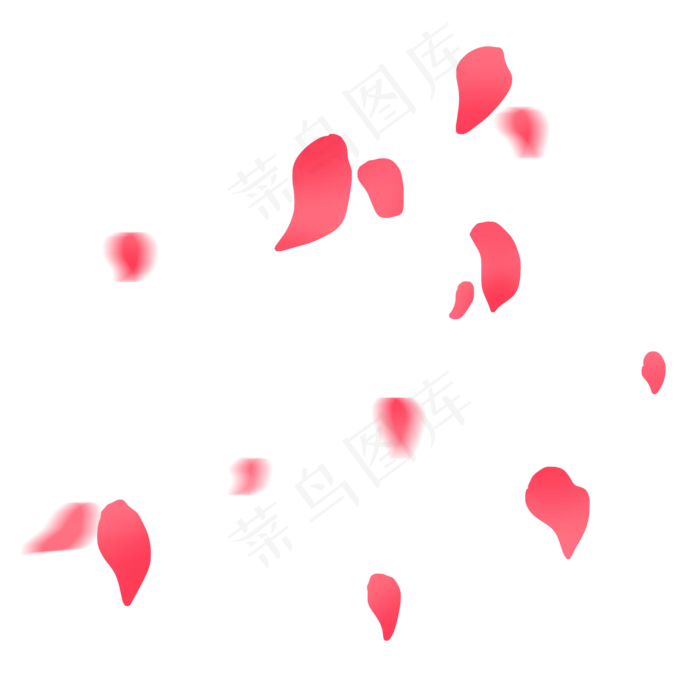 粉色唯美治愈浪漫花瓣(2000X2000(DPI:300))psd模版下载