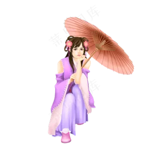 古风拿伞女孩