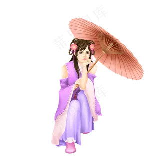 古风拿伞女孩