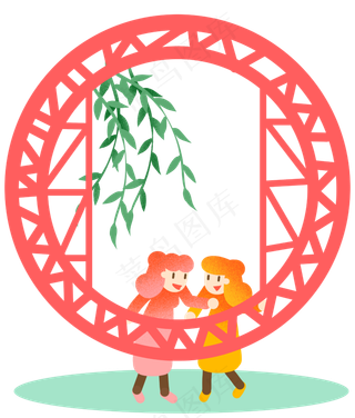 清明节中国风柳叶