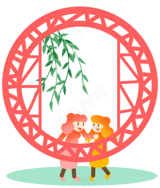 清明节中国风柳叶