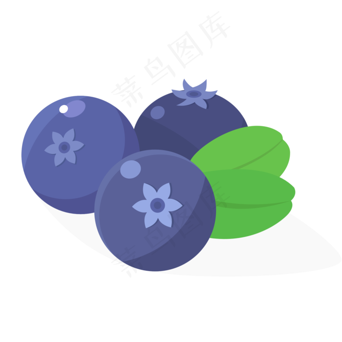 手绘彩色零食美食蓝莓