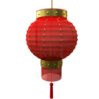 春节装饰圆灯笼,免抠元素