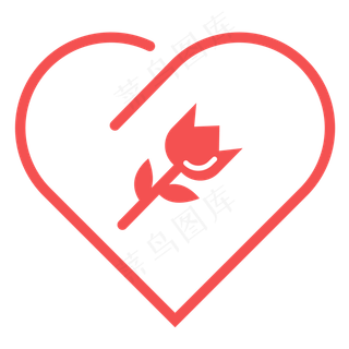 卡通的玫瑰花朵