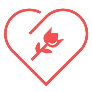 卡通的玫瑰花朵