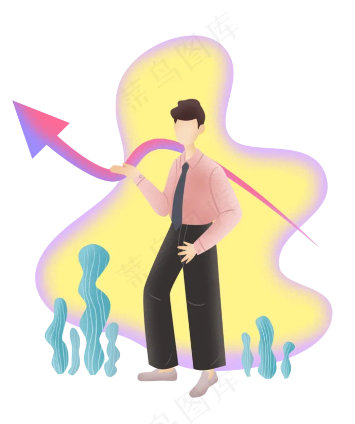 扁平噪点商务男箭头,免抠元素(3224X3843(DPI:300))psd模版下载