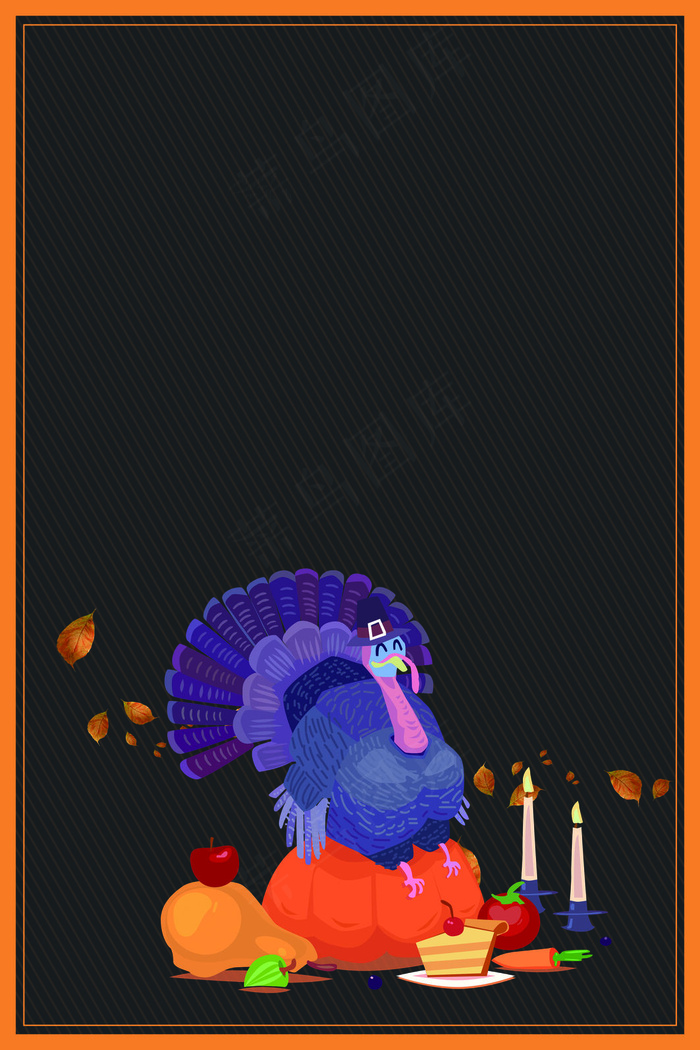 简约火鸡感恩节背景