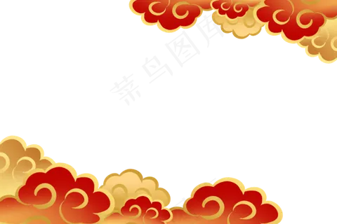 中国风古典祥云边框,免抠元素 中国风古典祥云边框,免抠元素