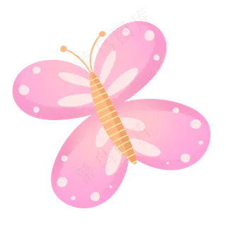粉紫色治愈唯美六一儿童节蝴蝶