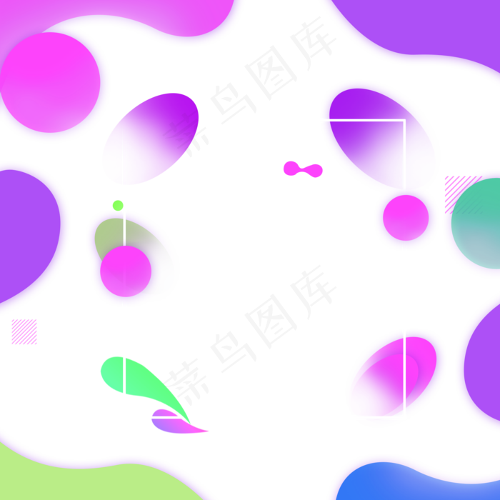618电商流体渐变主题装饰素材(2000X2000)