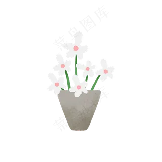 大暑一盆白色的花朵