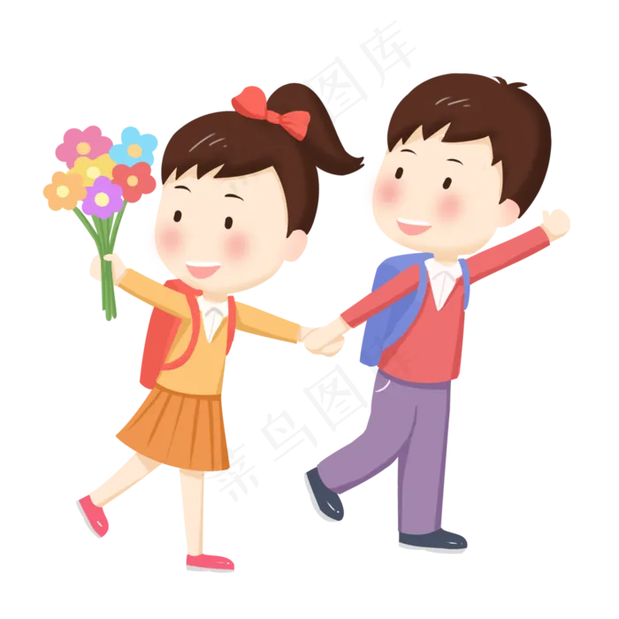 六一儿童节男孩女孩花背包