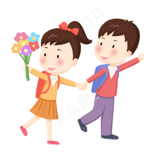 六一儿童节男孩女孩花背包