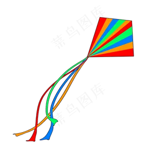 手绘四彩风筝