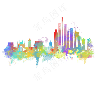 水彩城市