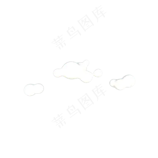 C4D立体卡通白云装饰图案,免抠元素