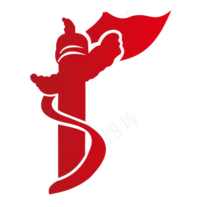 红色的国表免抠图