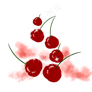 水果樱桃车厘子五六个