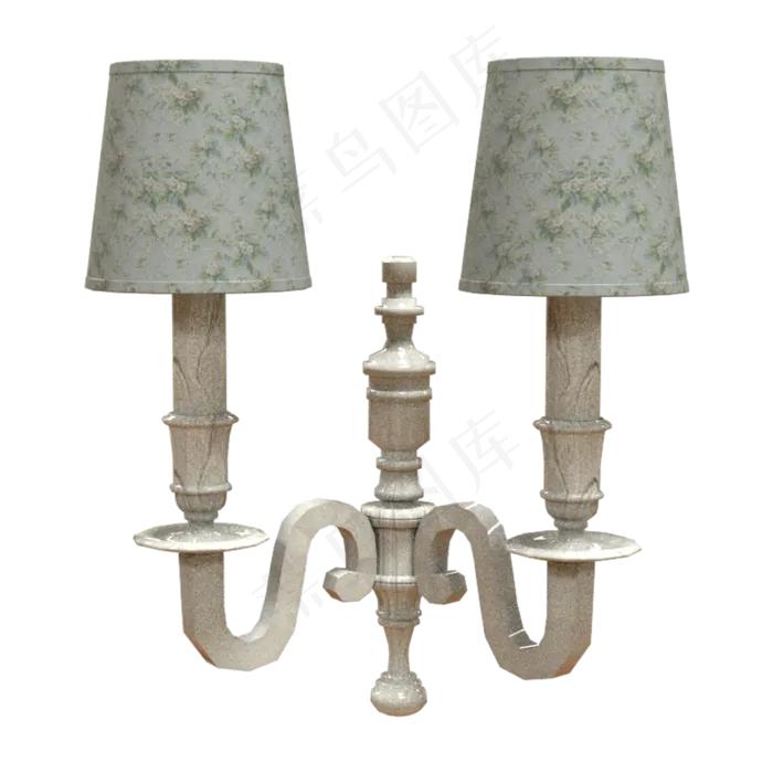 欧式碎花壁灯(2000X2000(DPI:300))psd模版下载