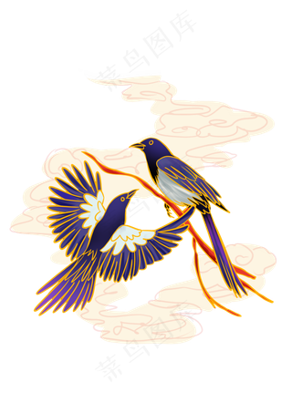 七夕牵着手喜鹊