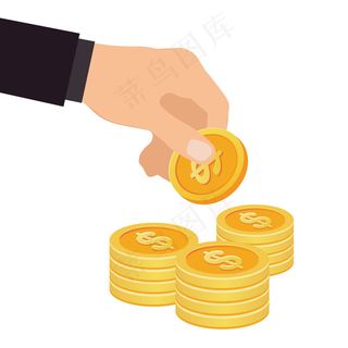 金钱钱币投资图标,免抠元素