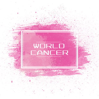 粉红涂鸦笔刷癌症日