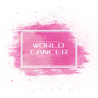 粉红涂鸦笔刷癌症日