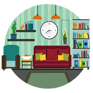 客厅摆饰矢量图下载