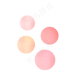 手绘水彩漂浮的圆形