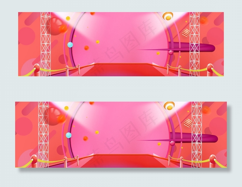 618年中大促大气红色圆圈背景