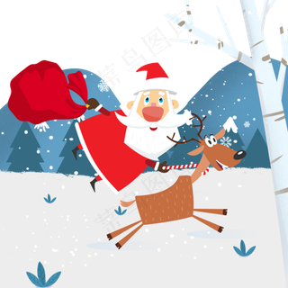 圣诞麋鹿可爱粉色帽子红鼻头PNG,免抠元素