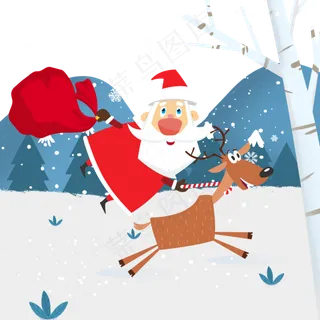 圣诞麋鹿可爱粉色帽子红鼻头PNG,免抠元素