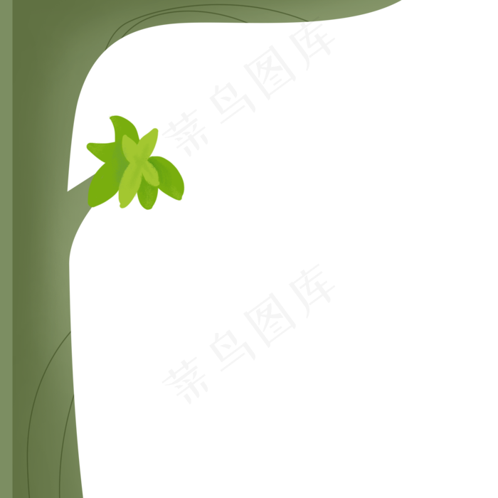 卡通绿色大树下载(2000X2000(DPI:300))psd模版下载