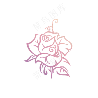 粉色玫瑰自然元素