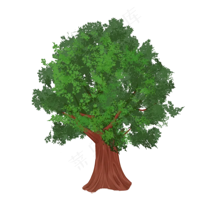 植树节大树绿色深绿色植物手绘写,免抠元素(4000X4000(DPI:299))psd模版下载