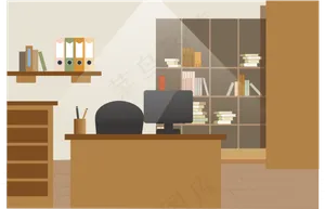 书房办公场景客厅卧室,免抠元素
