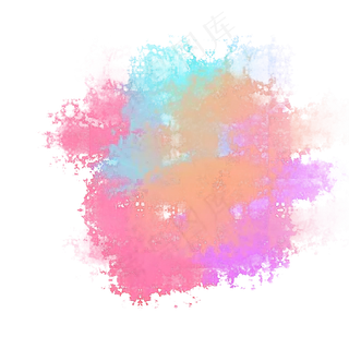 橘色渐变水彩笔刷