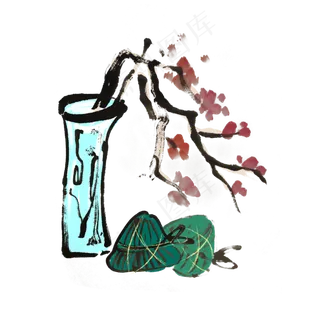 端午节粽子水墨风