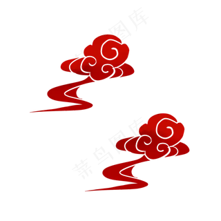 祥云装饰新年鼠年,免抠元素 祥云装饰新年鼠年,免抠元素