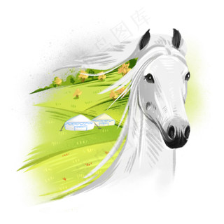 水彩风格创意动物