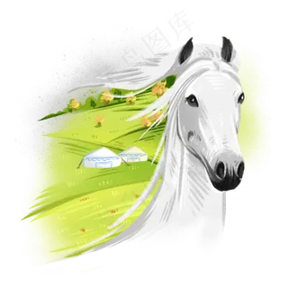 水彩风格创意动物