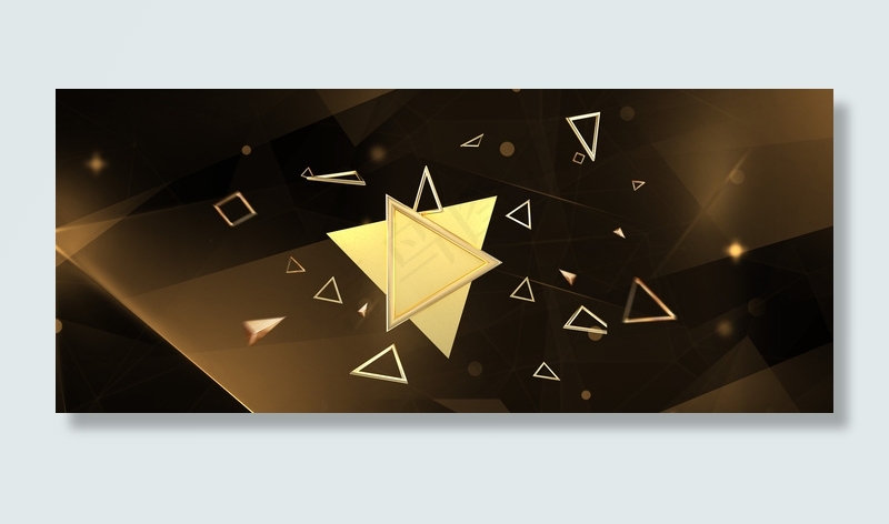 简约抽象黑金色几何背景