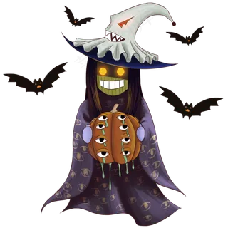 万圣节恐怖鬼怪手绘免抠元素