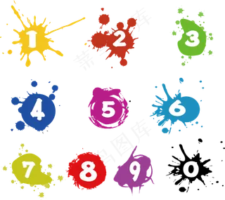 卡通数字,免抠元素