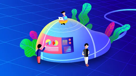 蓝色系扁平风互联网信息科技配图 蓝色系扁平风互联网信息科技配图