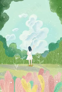 唯美治愈夏天的风小暑节气