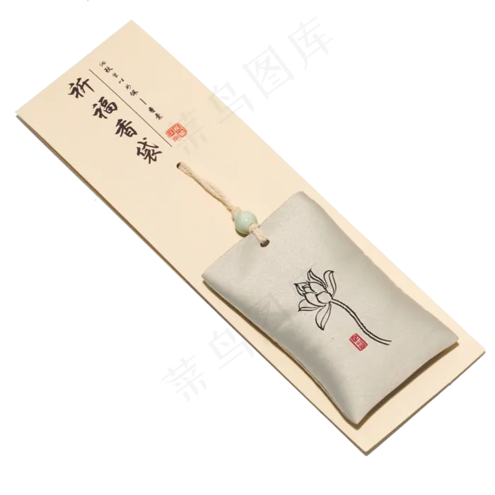荷花祈福香袋标签(2000X2000(DPI:300))psd模版下载