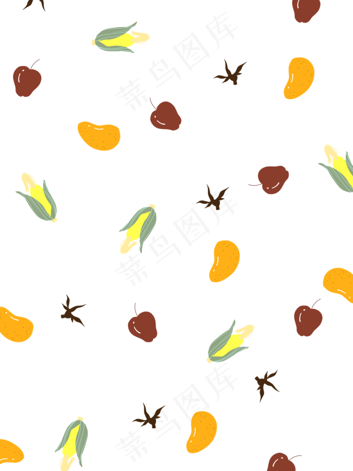 卡通芒种底纹装饰