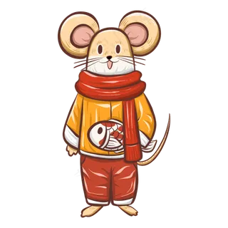 鼠年国潮风,免抠元素